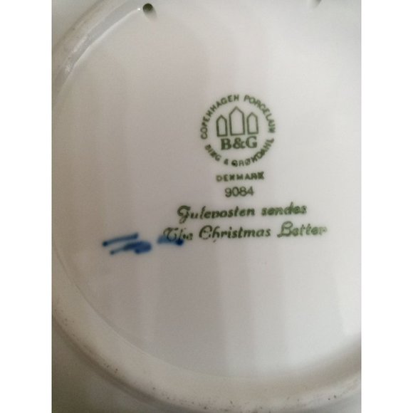 Christmas Plate 1984 Jule After Bing & Grondahl Porcelain Copenhagen Juleposten - Picture 6 of 8
